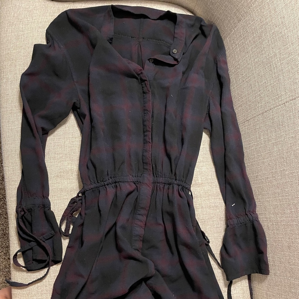 All Saints plaid shirt dress